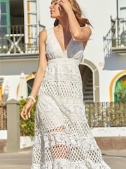 White Iconique Sleeveless Maxi Dress - Image 2 of 3