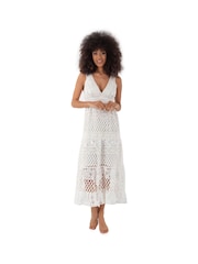 White Iconique Sleeveless Maxi Dress - Image 3 of 3