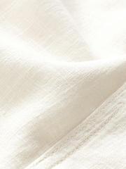 Ecru Linen Blend Cargo Taper Trousers - Image 7 of 7