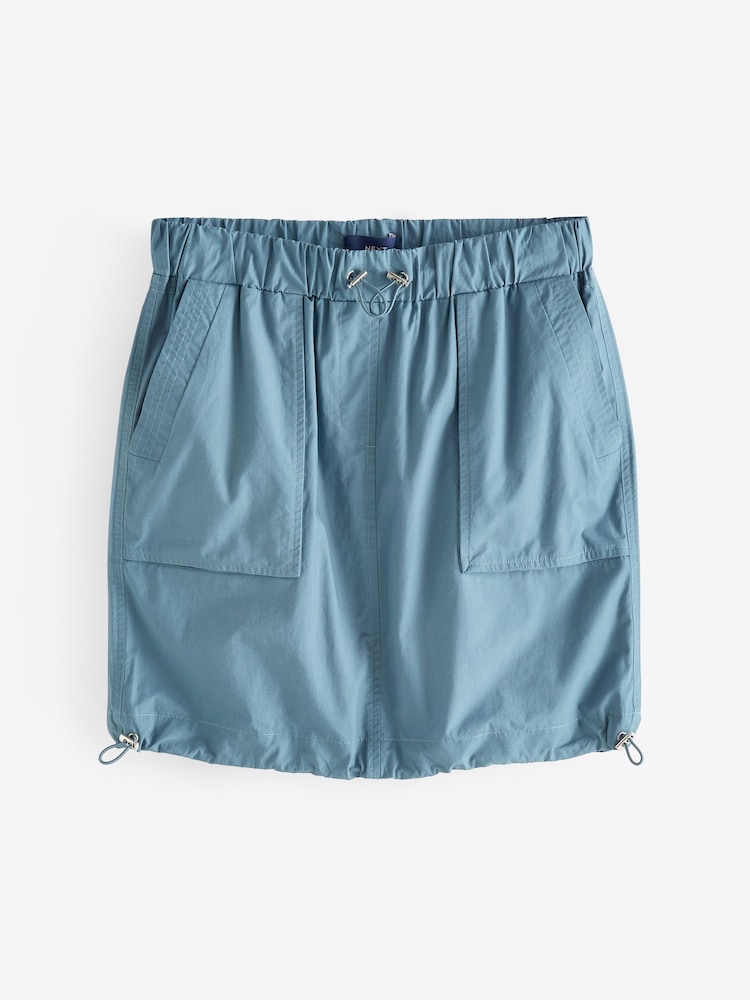 Slate Blue Utility Cargo Mini Skirt - Image 4 of 4