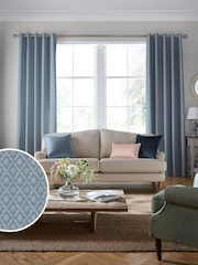 Laura Ashley Blue Abingdon Seaspray Made To Measure Curtains - Image 1 of 9