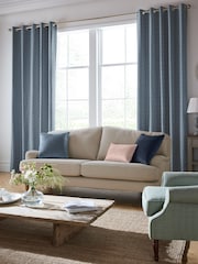 Laura Ashley Blue Abingdon Seaspray Made To Measure Curtains - Image 2 of 9