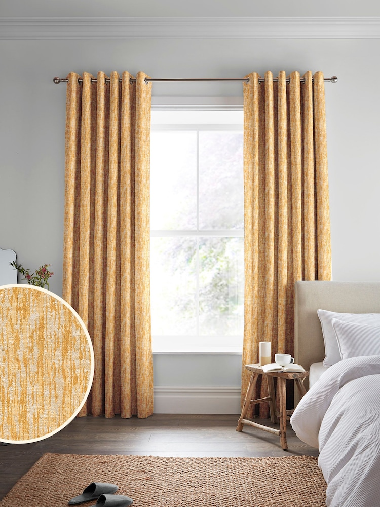Laura Ashley Ochre Ambrose Made To Measure Curtains - Image 1 of 9