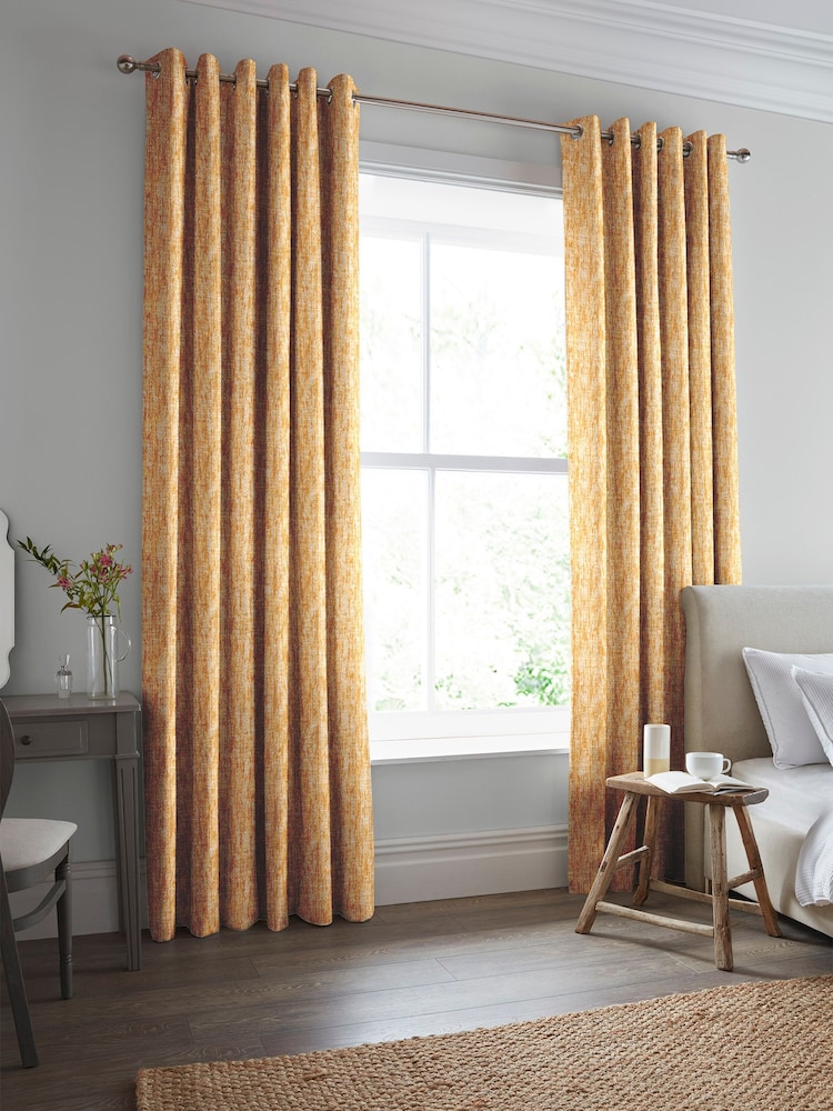 Laura Ashley Ochre Ambrose Made To Measure Curtains - Image 2 of 9