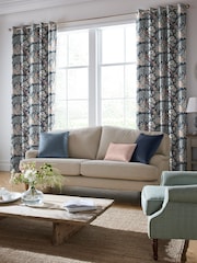 Laura Ashley Dusky Seaspray 100% Cotton Burdett Made To Measure Curtains - Image 1 of 9