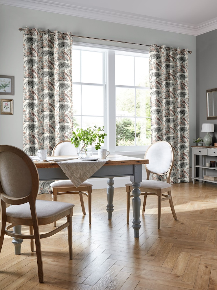 Laura Ashley Slate 100% Cotton Burdett Made To Measure Curtains - Image 1 of 9