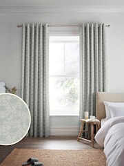 Laura Ashley Sage Burnham Woven Made To Measure Curtains - Image 2 of 9