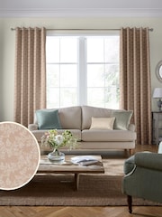 Laura Ashley Truffle Burnham Woven Made To Measure Curtains - Image 1 of 9