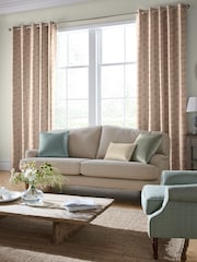 Laura Ashley Truffle Burnham Woven Made To Measure Curtains - Image 2 of 9