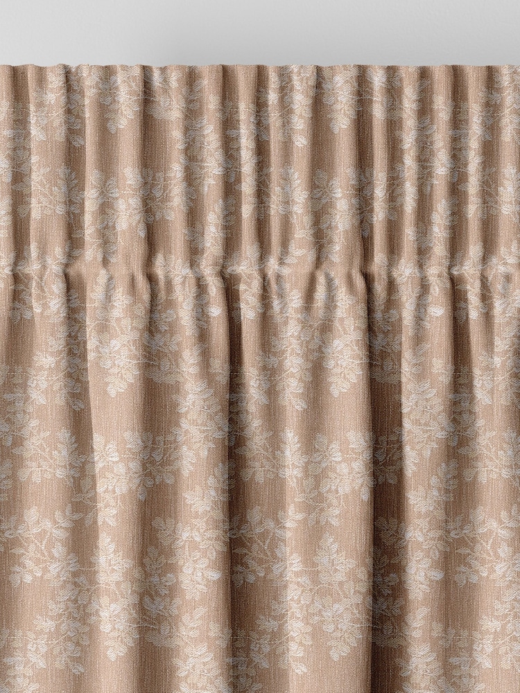 Laura Ashley Truffle Burnham Woven Made To Measure Curtains - Image 6 of 9