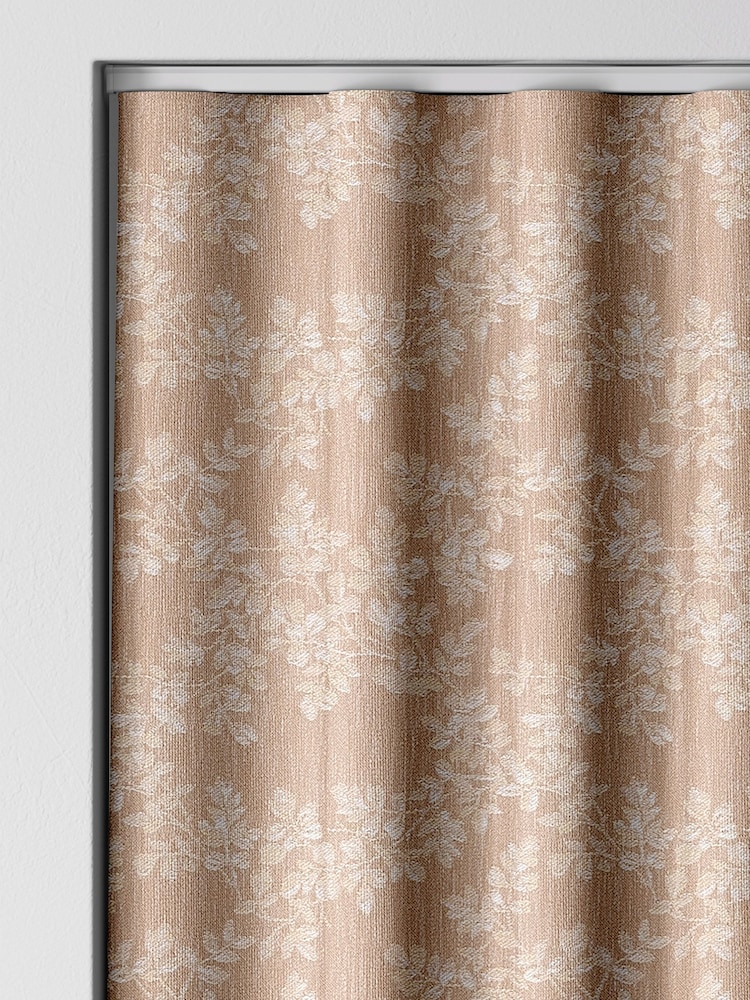 Laura Ashley Truffle Burnham Woven Made To Measure Curtains - Image 8 of 9