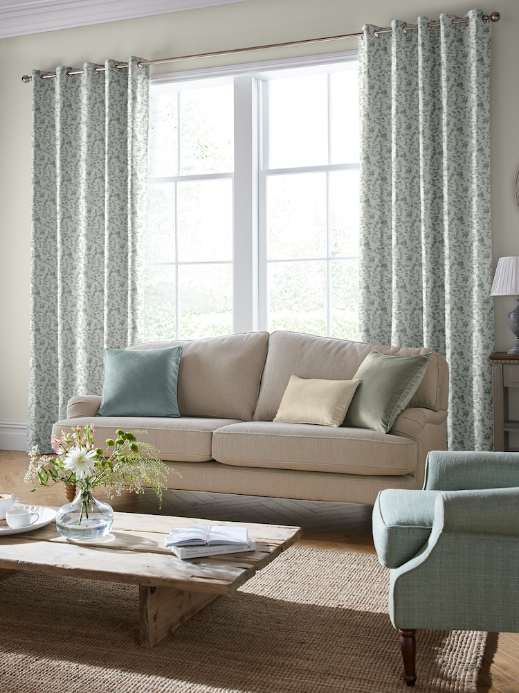 Laura Ashley Duckegg Churchstroke Made To Measure Curtains - Image 2 of 9