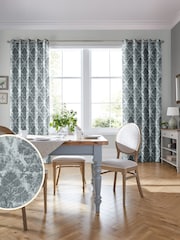 Laura Ashley Slate Forden Made To Measure Curtains - Image 1 of 9
