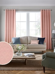 Laura Ashley Blush 100% Cotton Gower Made To Measure Curtains - Image 1 of 9