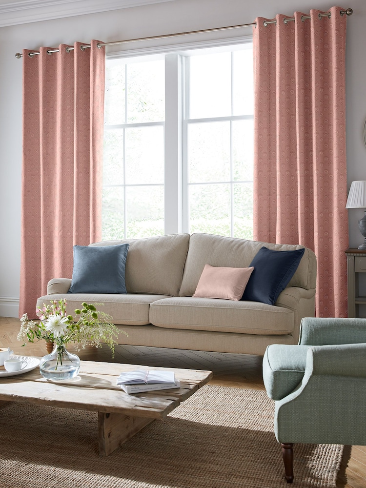 Laura Ashley Blush 100% Cotton Gower Made To Measure Curtains - Image 2 of 9