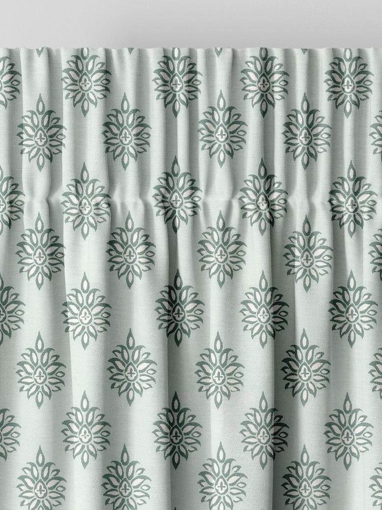 Laura Ashley Eucalyptus 100% Cotton Gower Made To Measure Curtains - Image 6 of 9