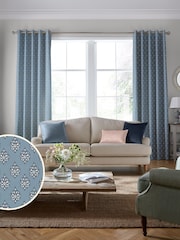 Laura Ashley Seaspray 100% Cotton Gower Made To Measure Curtains - Image 1 of 9