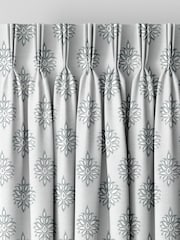 Laura Ashley Slate White 100% Cotton Gower Made To Measure Curtains - Image 5 of 9