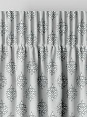Laura Ashley Slate White 100% Cotton Gower Made To Measure Curtains - Image 6 of 9