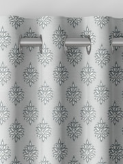 Laura Ashley Slate White 100% Cotton Gower Made To Measure Curtains - Image 7 of 9