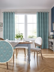 Laura Ashley Spruce 100% Cotton Gower Made To Measure Curtains - Image 1 of 9