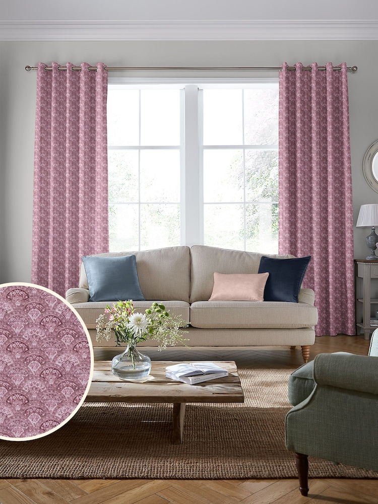 Laura Ashley Dark Ruby Musica Velvet Made To Measure Curtains - Image 2 of 9