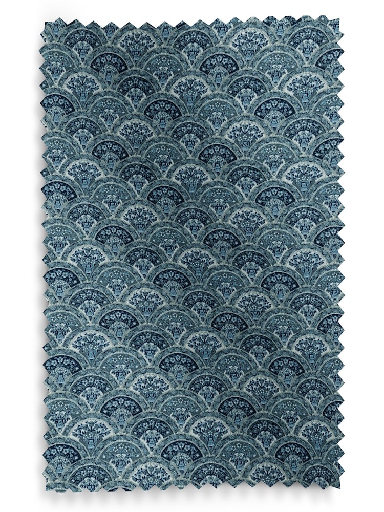Laura Ashley Spruce Musica Velvet Made To Measure Curtains - Image 9 of 9
