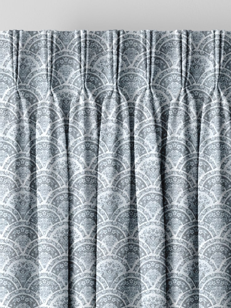Laura Ashley Steel Musica Velvet Made To Measure Curtains - Image 5 of 9