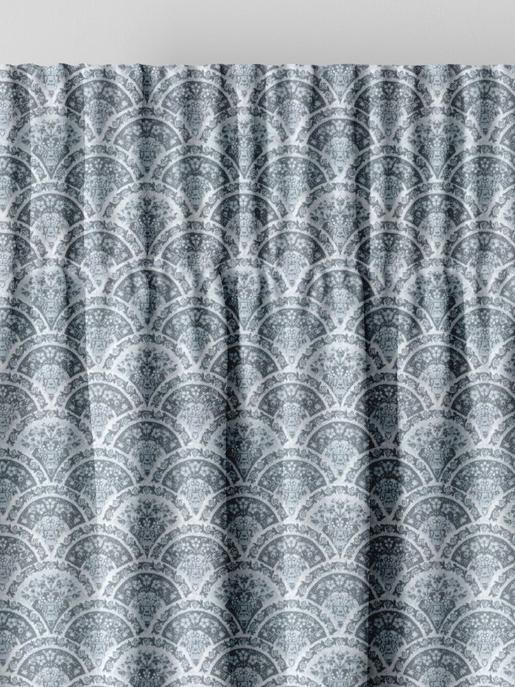 Laura Ashley Steel Musica Velvet Made To Measure Curtains - Image 6 of 9