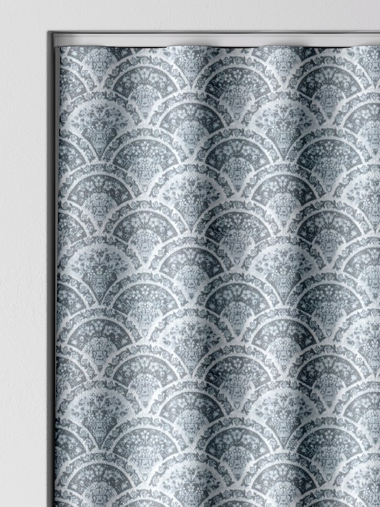 Laura Ashley Steel Musica Velvet Made To Measure Curtains - Image 8 of 9