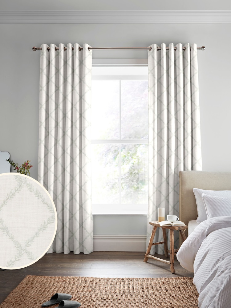 Laura Ashley Sage Pennorth Made To Measure Curtains - Image 2 of 9