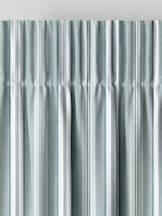 Laura Ashley Eucalyptus 100% Cotton Suffolk Stripe Made To Measure Curtains - Image 6 of 9