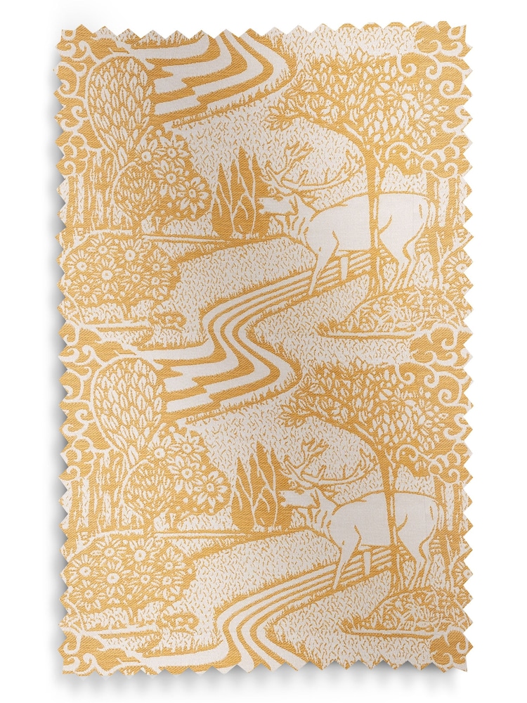 Laura Ashley Ochre Trecastle Made To Measure Curtains - Image 9 of 9