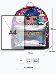 Hype. Pink Surprise Drip Drop Multi Coloured Backpack - Image 4 of 11