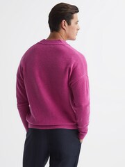 Reiss Cerise Andrews Merino Wool Cardigan - Image 5 of 6