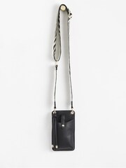 Oliver Bonas Black Phone Crossbody Bag - Image 1 of 4