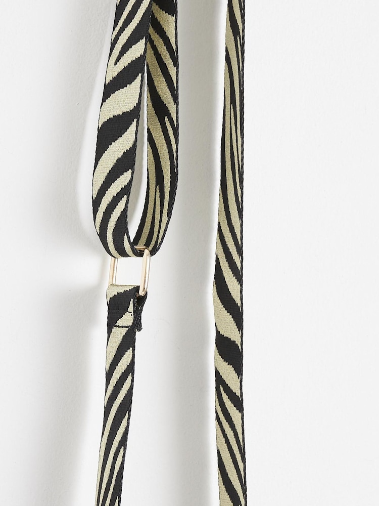 Oliver Bonas Black Phone Crossbody Bag - Image 4 of 4