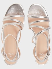 M&Co Silver Heeled Sandals - Image 3 of 3