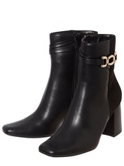 M&Co Black Heeled Strap Buckle Boots - Image 2 of 3
