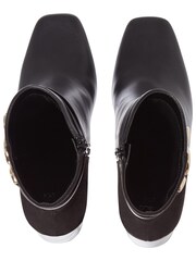 M&Co Black Heeled Strap Buckle Boots - Image 3 of 3