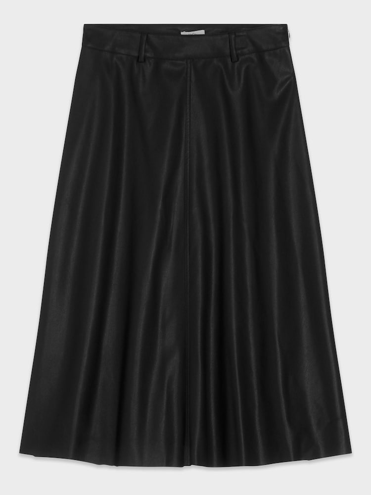 M&Co Black PU Midi Skirt - Image 5 of 5