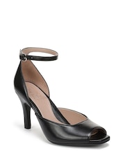 Naturalizer Black Asha Wide Fit Peep Toe Ankle Strap Sandals - Image 3 of 7