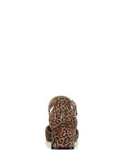 Naturalizer Brown Animal Maddox Wide Fit Ankle Strap Shoes - Image 5 of 7