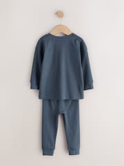 Blue/Grey Snuggle Pyjamas Set 3 Pack (9mths-12yrs) - Image 10 of 12