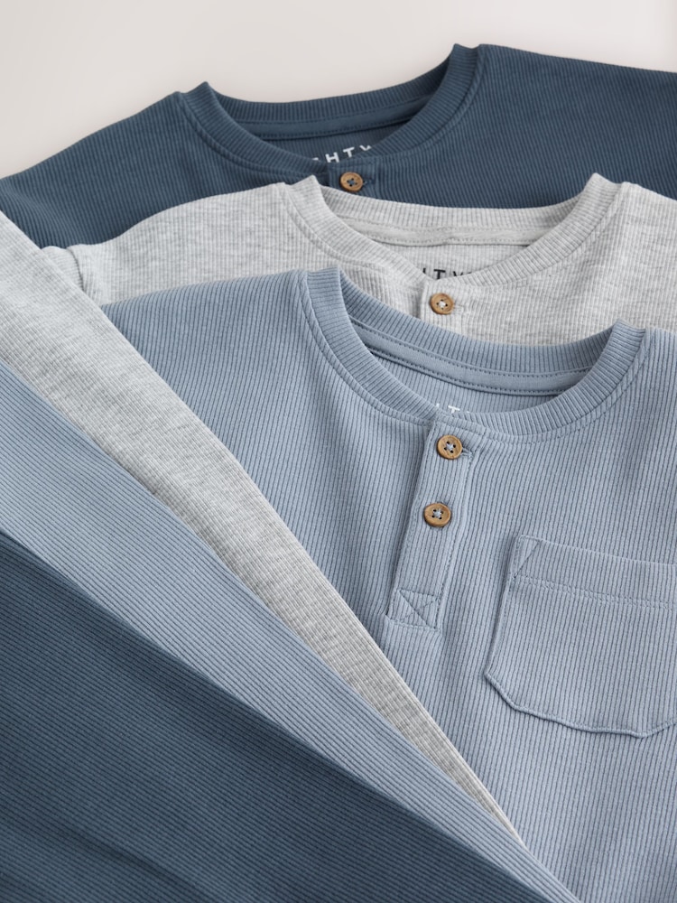 Blue/Grey Snuggle Pyjamas Set 3 Pack (9mths-12yrs) - Image 12 of 12 Blue/Grey Snuggle Pyjamas Set 3 Pack (9mths-12yrs) - Image 12 of 12