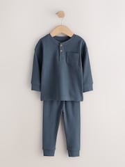 Blue/Grey Snuggle Pyjamas Set 3 Pack (9mths-12yrs) - Image 7 of 12