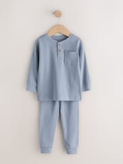 Blue/Grey Snuggle Pyjamas Set 3 Pack (9mths-12yrs) - Image 8 of 12