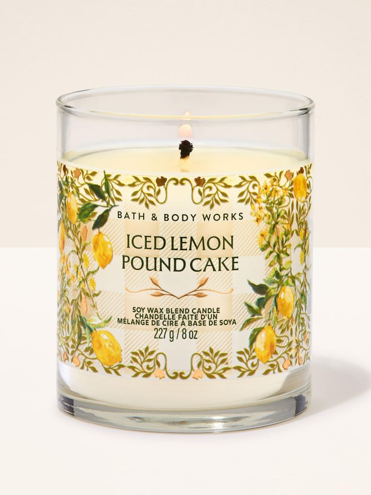 Bath & Body Works Iced lemon pound cake Single Wick Candle 227g - Image 1 of 3 Bath & Body Works Iced lemon pound cake Single Wick Candle 227g - Image 1 of 3