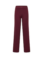 Long Tall Sally Red Knitted Wide Leg Trousers - Image 5 of 5