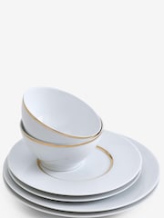 12 Piece White Belgravia Dinner Set - Image 3 of 4
